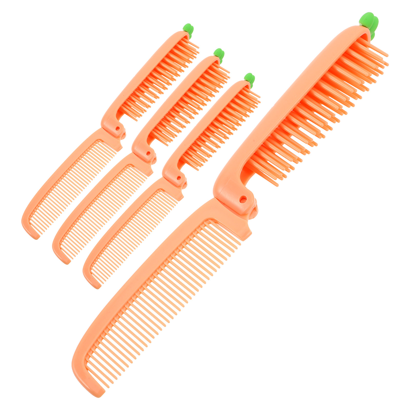 Hair Care Orange - 4 pezzi di pettini pieghevoli a