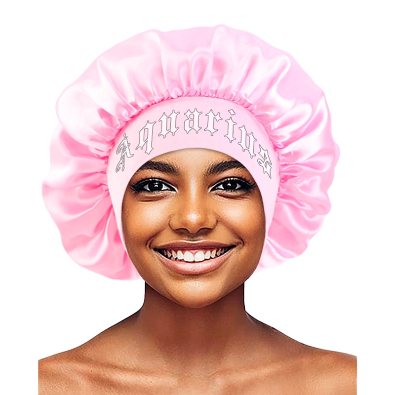 Satin Hair Bonnet - Nuovo 12 Zodiaco Tinta unita Cuffia