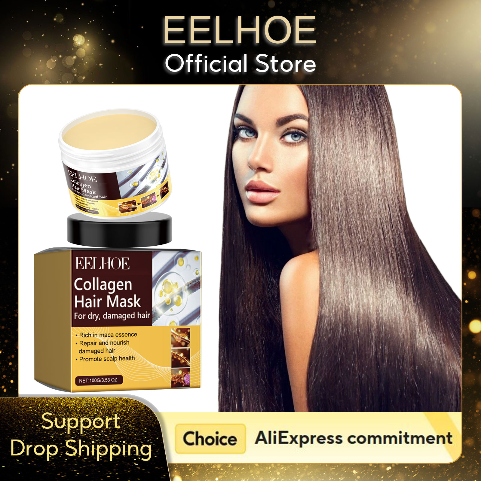 Hair Care Nutrition - Maschera per Capelli al Collagene EELHOE,