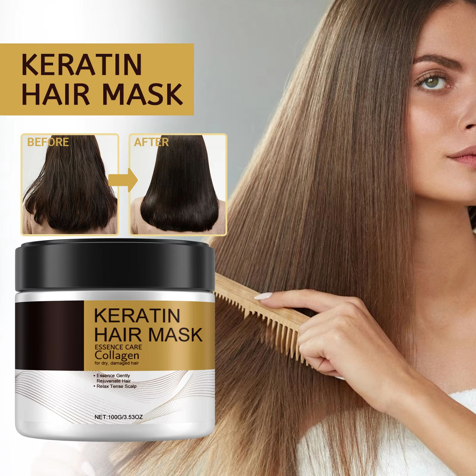 Hair Care Orange - Cura della cheratina Maschera per capelli