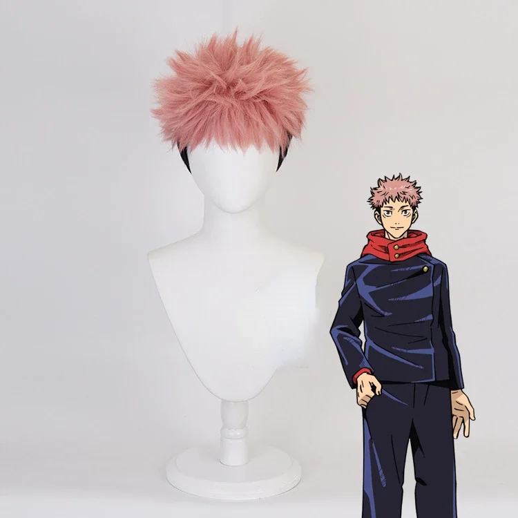 Satin Hair Bonnet - Parrucca Cosplay Anime Itadori Yuji, Capelli