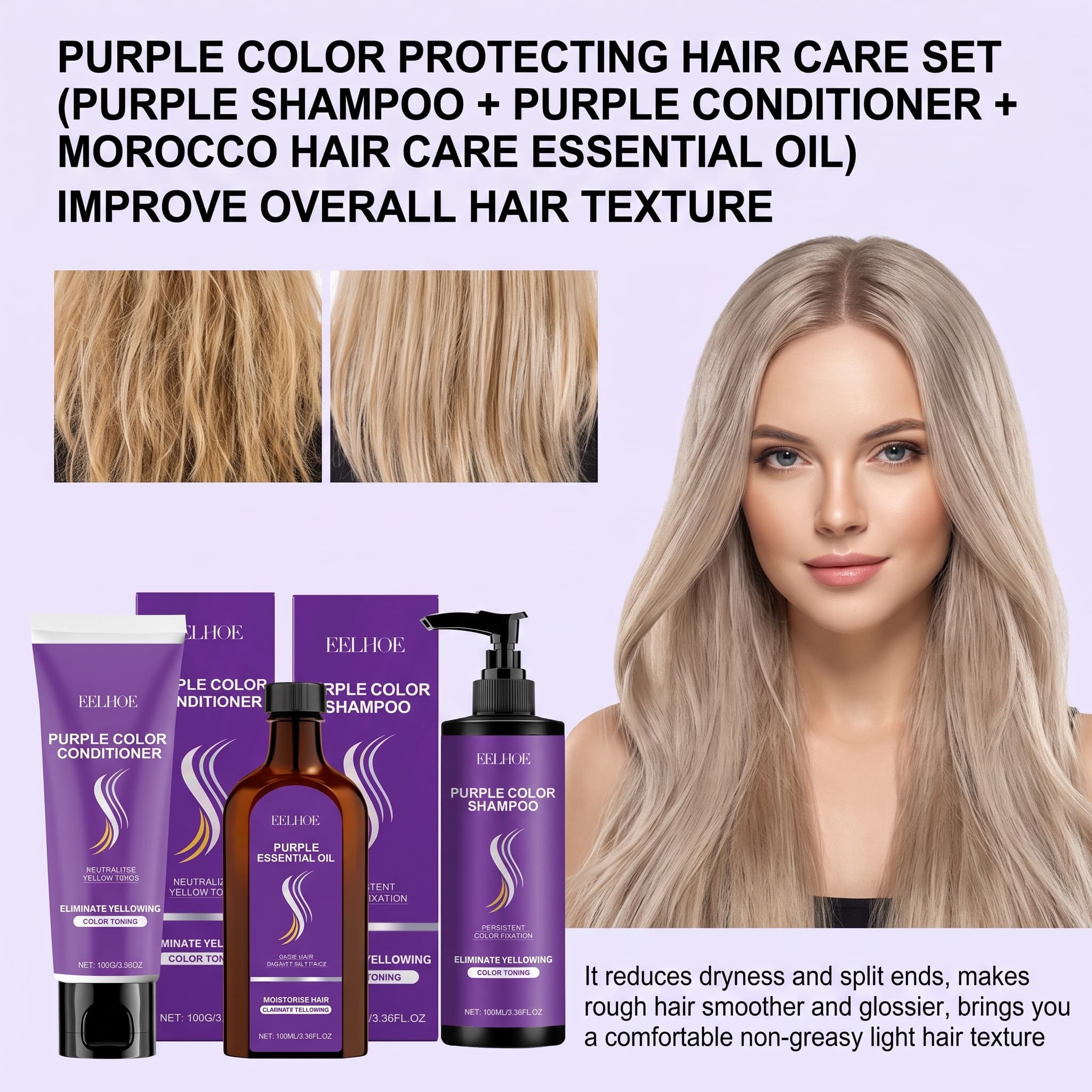 Set Shampoo Viola con Balsamo, - Hair Care Hair Serum recensione e prezzo